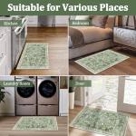 Floral Washable Runner Rug 2x3 - Non Slip