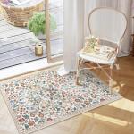 Moynesa Floral Washable 2x3 Non-Slip Rug