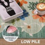 Floral Indoor Washable Area Rug - 2x3 Green