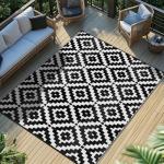 Favoyard 5x8 ft Waterproof Reversible Outdoor Rug