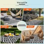 Favoyard 5x8 ft Waterproof Reversible Outdoor Rug