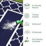 Blue & White Waterproof Outdoor Rug, 2.5' x 8