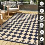 HUGEAR Waterproof Outdoor Rug for Patios 6x9