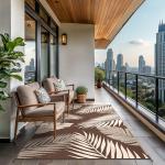 GENIMO 5' x 8' Waterproof Outdoor Reversible Rug