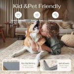 Beige Vintage Washable Runner Rug for Any Room