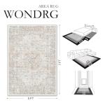 Vintage Washable 2x10 Runner Rug - Beige Grey