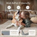 Beige Vintage Washable Runner Rug for Hallway