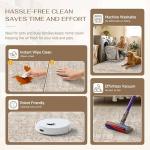 Beige Floral Washable Hallway Runner Rug 2x6