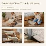 Beige Vintage Washable Runner Rug for Hallway