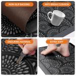 Mattitude Kitchen Mat, 17.3x28in Heavy Duty Ergonomic Comfort Foam Standing Desk Mat, Waterproof Non-Slip Standing Mats and Rugs for Kitchen, Office, Laundry, Black