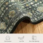 Lofus 8x10 Area Rug for Living Room,Green Washable Large Rugs with Non-Slip Backing,Soft Boho Carpets for Bedroom Dining Room Home Office Indoor Nursery