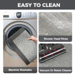 YDKGL Anti Fatigue Kitchen Rugs Mat Non Slip Washable, 0.4" Thick Soft Cushioned Absorbent Kitchen Mats for Floor, Jute-Like Woven Laundry Standing Mats Sink Mat, Easy Clean Care, Gray 17"x30"