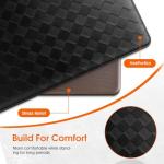 TranquilRelax Kitchen Mats, 2PCS Kitchen Rugs, Cushioned Anti Fatigue Kitchen Mats for Floor, Non-Slip Standing Sink Mat, Waterproof Kitchen Rug Set for Kitchen Floor Office,17.3"×30"+17.3"×47" Black