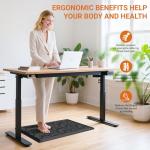 Mattitude Kitchen Mat, 17.3x28in Heavy Duty Ergonomic Comfort Foam Standing Desk Mat, Waterproof Non-Slip Standing Mats and Rugs for Kitchen, Office, Laundry, Black