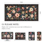 DUKINO 2x4 Rug for Entryway, Washable Kitchen Floral Runner Rug with Non Slip Backing, Low Pile Soft Boho Carpet for Kitchen, Hallway, Entryway, Laundry, Bedroom, Black