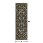 Vintage Runner Rugs for Hallways - 2'6"x8' Wide Kitchen Runners, Entryway Rug, with Flowers and Leaves, Washable Non Slip Low Pile