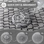 YDKGL Ultra Thin Bathroom Rugs Mat Quick Dry Absorbent Non Slip Bath Mat Bath Mats for Bathtub Mat Bathroom Carpet Fit Under Door Washable Floor Rubber Half Round Bath Rugs Grey 16x24