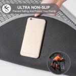 YDKGL Ultra Thin Bathroom Rugs Mat Quick Dry Absorbent Non Slip Bath Mat Bath Mats for Bathtub Mat Bathroom Carpet Fit Under Door Washable Floor Rubber Half Round Bath Rugs Grey 16x24