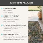 Vintage Runner Rugs for Hallways - 2'6"x8' Wide Kitchen Runners, Entryway Rug, with Flowers and Leaves, Washable Non Slip Low Pile