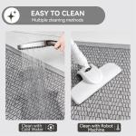 YDKGL Ultra Thin Bathroom Rugs Mat Quick Dry Absorbent Non Slip Bath Mat Bath Mats for Bathtub Mat Bathroom Carpet Fit Under Door Washable Floor Rubber Half Round Bath Rugs Grey 16x24