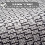 YDKGL Ultra Thin Bathroom Rugs Mat Quick Dry Absorbent Non Slip Bath Mat Bath Mats for Bathtub Mat Bathroom Carpet Fit Under Door Washable Floor Rubber Half Round Bath Rugs Grey 16x24