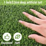 Kesfey Grass Squares Placemats 4 Packs 12"x 12" Artificial Grass Turf Patch Tiles Green Grass Squares Fake Grass Mat Synthetic Grass Rug Roll Tabletop Decorations for Home Dining Christmas Table Decor