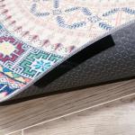 8 Packs Rug Gripper Pads for 4x4 to 6x6 Feet Circle Area Rugs, Curved Non-Slip Rug Tape to Keep Round Carpet Flat for Hardwood Floors Tile Floors - Black