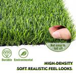 Kesfey Grass Squares Placemats 4 Packs 12"x 12" Artificial Grass Turf Patch Tiles Green Grass Squares Fake Grass Mat Synthetic Grass Rug Roll Tabletop Decorations for Home Dining Christmas Table Decor