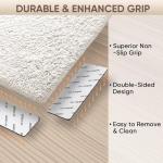 BALEINE 8PCS Rug Tape, Double Sided Non Slip Rug Gripper for Hardwood Floors, Reusable Gripper Prevent Sliding, Washable Carpet Tape for Area Rugs (Rectangular)