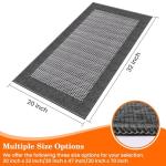 StepRite Kitchen Rugs, Kitchen Mats for Floor, 32"x20" Non-Slip Machine-Washable Kitchen Throw Rug, Absorbent Kitchen Runner Rugs Office, Kitchen Sink Standing Desk Mat, Kitchen Decor Carpet, Grey