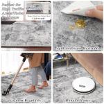 HILORUUG 2x4 Rug Washable Entryway: Non Slip Abstract Runner for Kitchen Bathroom - Modern Minimalist Low Pile Stain Resistant Thin Indoor Floor Mat - 2x4 Black Grey