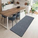 Chicrug Modern 2x6 Runner Rugs for Bedroom Living Room, Memory Foam Low-Pile Hallway Carpet Runner Rug for Entryway Kitchen, Throw Small Kids Rug for Bedside Dorm Room Decor, Dark Blue and White