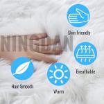 NINGDAN 12inch Square Small Faux Fur Sheepskin Cushion Soft Plush Area Rug,Photo Background for Small Product Desktop Photography,Display and Decor,Jewelry,Nail Art,Locker Accessories (Pink)