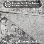 HILORUUG 2x4 Rug Washable Entryway: Non Slip Abstract Runner for Kitchen Bathroom - Modern Minimalist Low Pile Stain Resistant Thin Indoor Floor Mat - 2x4 Black Grey