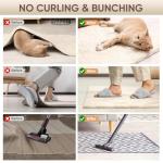 BALEINE 8PCS Rug Tape, Double Sided Non Slip Rug Gripper for Hardwood Floors, Reusable Gripper Prevent Sliding, Washable Carpet Tape for Area Rugs (Rectangular)