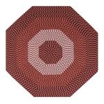 Better Trends Braided Rugs 6 Ft Octagonal Burgundy Stripe 100% Polypropylene Stain Resistant, Reversible, Indoor Utility Rug, Decor for High Traffic Areas Kitchen Entryway, Living Room Alpine