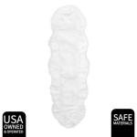 2x6 White Fluffy Rug for Bedside - Soft Fluffy Runner for Hallway - White Shaggy Carpet - Faux Sheepskin Solid Color 2x6 Oblong