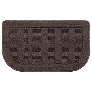 BEQHAUSE 30x18 Inch Kitchen Rug Mat Durable Kitchen Rugs Non-Slip Washable Absorbent Kitchen Mats for Floor Dirt-Resistant Semicircular Kitchen Mat (Brown)