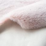 ORINOVA Pink Plush Washable Fluffy Fur Rugs for Living Room Shag Faux Rabbit Fuzzy Fur Area Rugs for Bedroom 2x6 Rug Oblong Nursery Rug