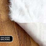 2x6 White Fluffy Rug for Bedside - Soft Fluffy Runner for Hallway - White Shaggy Carpet - Faux Sheepskin Solid Color 2x6 Oblong