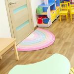 Drydiet Rainbow Doormat Welcome Door Mat Semi-Circular Area Rug with Inspirational Quote Boho Non-Slip Floor Front Doormat Resist Dirt Carpet for Girls Room Classroom 35.43"x17.72"(Pink Pastel)