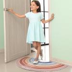 Drydiet Rainbow Doormat Welcome Door Mat Semi-Circular Area Rug with Inspirational Quote Boho Non-Slip Floor Front Doormat Resist Dirt Carpet for Girls Room Classroom 35.43"x17.72"(Neutral)