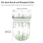 FUIALDOLG Green Vine Toilet Lid Tank Covers Washable Toilet Seat Cover Toilet Seat Rug Universal Fit Standard Oblong Elongated Toilet Home Decor
