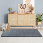 Chicrug Modern 2x6 Runner Rugs for Bedroom Living Room, Memory Foam Low-Pile Hallway Carpet Runner Rug for Entryway Kitchen, Throw Small Kids Rug for Bedside Dorm Room Decor, Dark Blue and White