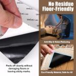 Premium Rug Grippers & Carpet Tape – 12PCS Square Anti-Slip Pads for Area Rugs, 3.9 Inch, Prevent Curling & Sliding, Ideal for Hardwood, Tile, Marble, and Laminate Floors