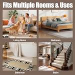 Premium Rug Grippers & Carpet Tape – 12PCS Square Anti-Slip Pads for Area Rugs, 3.9 Inch, Prevent Curling & Sliding, Ideal for Hardwood, Tile, Marble, and Laminate Floors