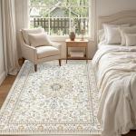 5x7 Washable Vintage Boho Area Rug