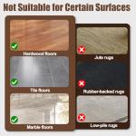 Premium Rug Grippers & Carpet Tape – 12PCS Square Anti-Slip Pads for Area Rugs, 3.9 Inch, Prevent Curling & Sliding, Ideal for Hardwood, Tile, Marble, and Laminate Floors