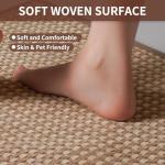 YDKGL Kitchen Rugs Mat Non Slip Washable, Super Absorbent Kitchen Mats for Floor, Rubber Backing Soft Braided Standing Floor Mats Sink Mat Runner Rug, Easy to Clean and Maintain, Brown 17"x30"