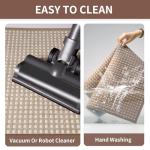 YDKGL Kitchen Rugs Mat Non Slip Washable, Super Absorbent Kitchen Mats for Floor, Rubber Backing Soft Braided Standing Floor Mats Sink Mat Runner Rug, Easy to Clean and Maintain, Brown 17"x30"